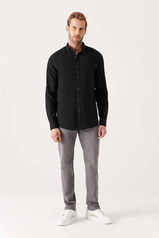 Chemise slim - Noir