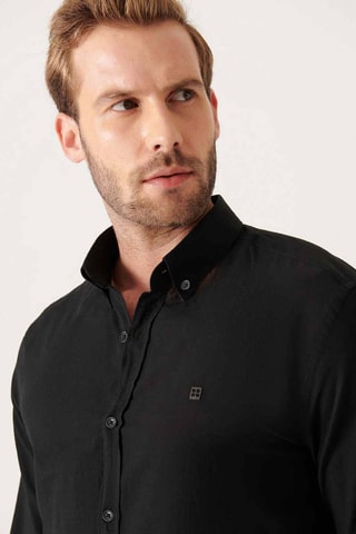 Chemise slim - Noir