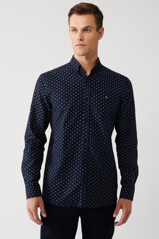 Chemise regular - Bleu marine