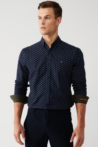 Chemise regular - Bleu marine