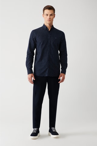 Chemise regular - Bleu marine