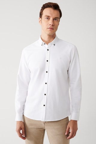Chemise regular - Blanc