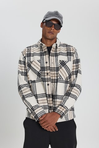 Surchemise - Beige et noir