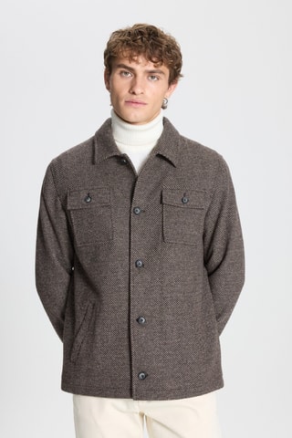 Surchemise - Marron et beige