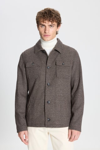 Surchemise - Marron et beige