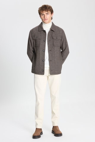 Surchemise - Marron et beige