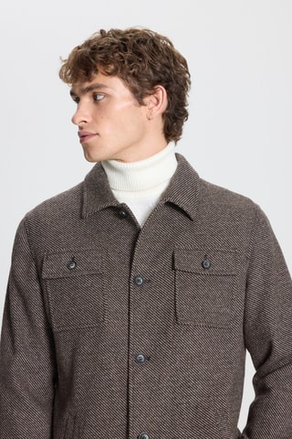 Surchemise - Marron et beige