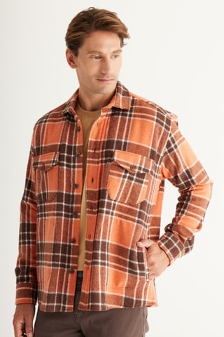 Surchemise - Marron et orange