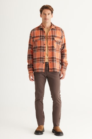 Surchemise - Marron et orange