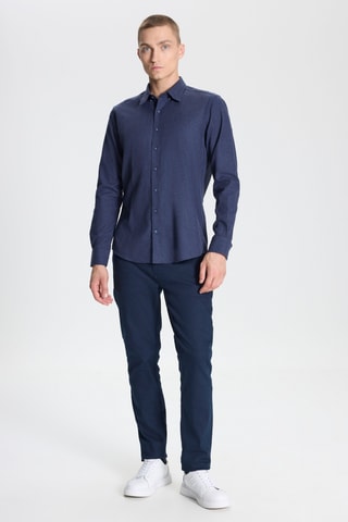 Chemise slim - Bleu marine