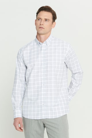 Chemise relaxed - Blanc et kaki