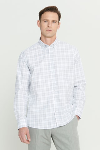 Chemise relaxed - Blanc et kaki