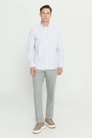 Chemise relaxed - Blanc et kaki