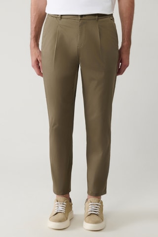 Pantalon relaxed - Kaki