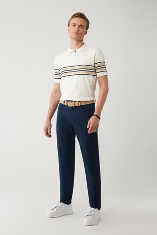 Pantalon slim - Bleu marine