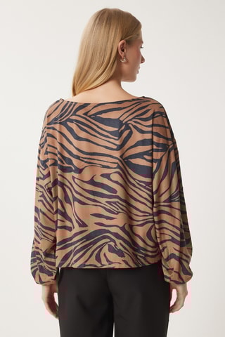 Blouse - Noir et beige