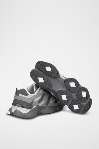 Baskets - Gris foncé et blanc