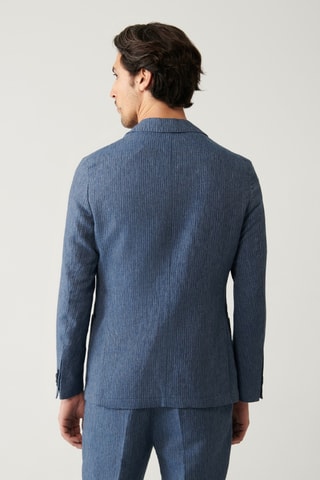 Veste en lin - Bleu marine