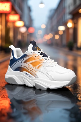 Baskets - Blanc et orange