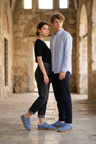 Baskets - Bleu clair