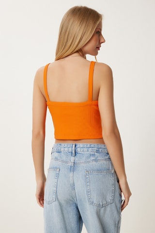 2 crop tops - Orange et vert