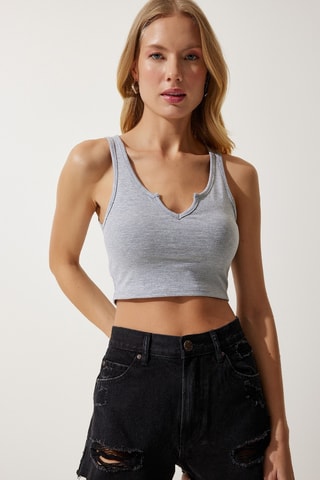 Crop top - Gris