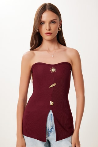 Top bustier - Bordeaux