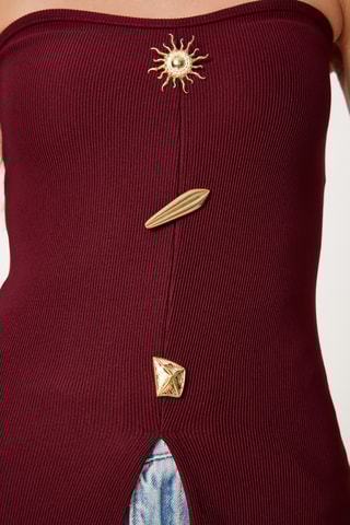 Top bustier - Bordeaux