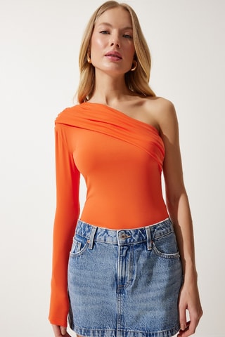 Top asymétrique - Orange