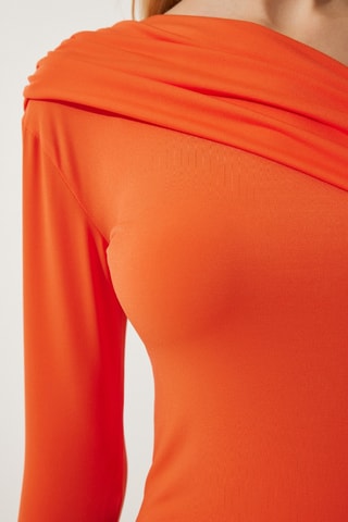 Top asymétrique - Orange