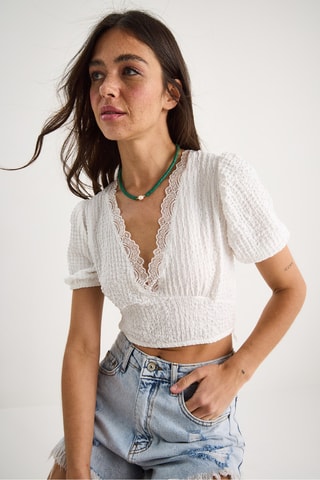 Crop top - Blanc