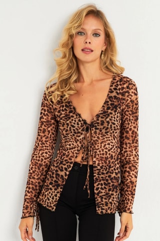 Chemisier - Camel et noir