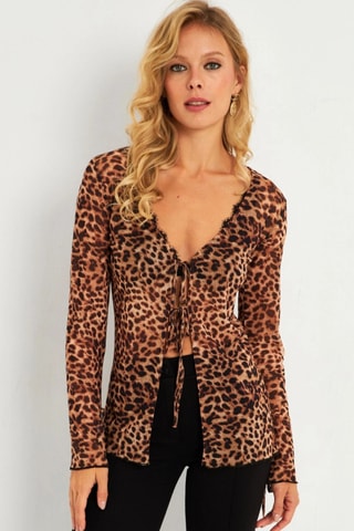 Chemisier - Camel et noir