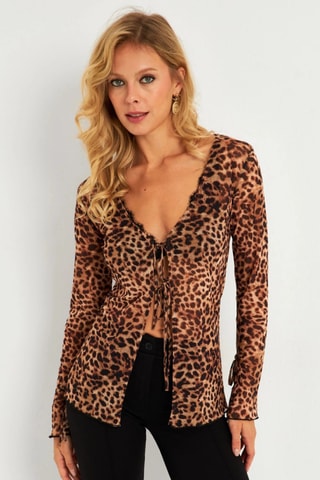 Chemisier - Camel et noir