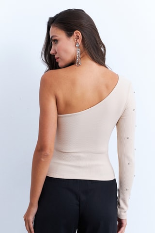 Top asymétrique - Nude