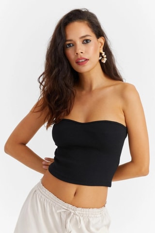 Crop top bustier - Noir