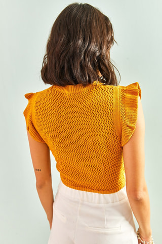 Pull court - Moutarde