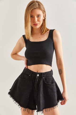 2 crop tops - Noir et blanc