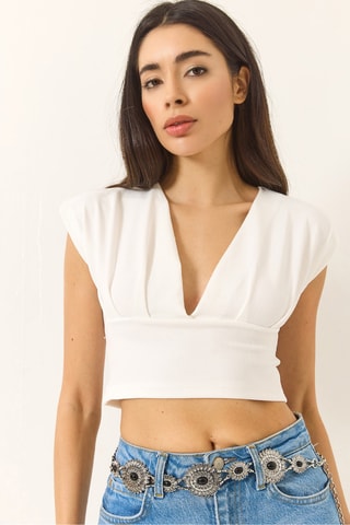 Crop top - Blanc