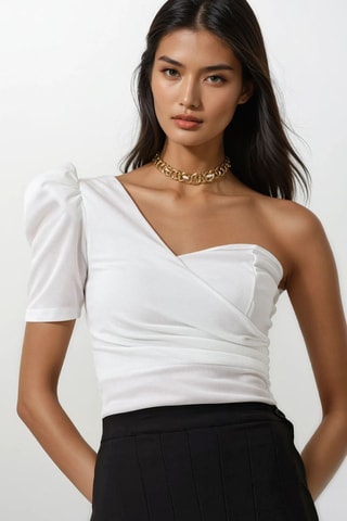 Top asymétrique - Blanc