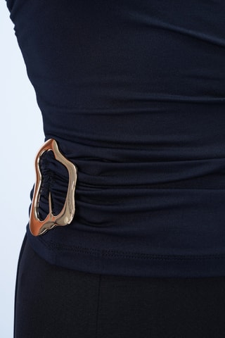 Top asymétrique - Noir