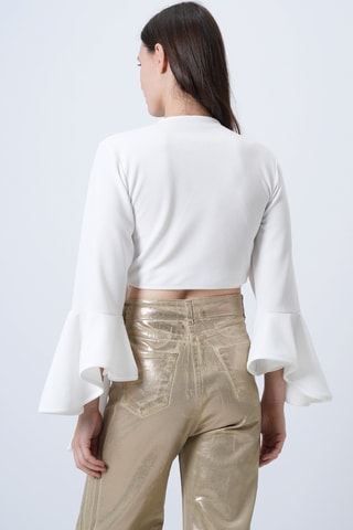 Crop top portefeuille - Blanc