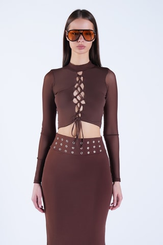 Crop top - Marron