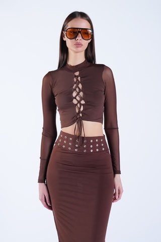 Crop top - Marron