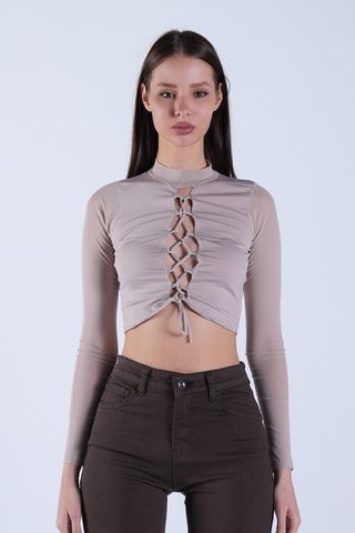 Crop top - Gris clair