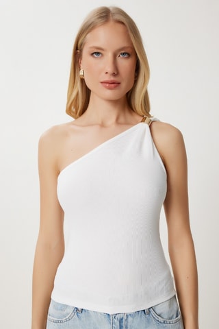 Top asymétrique - Blanc