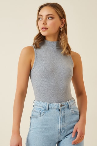 2 tops - Gris et blanc