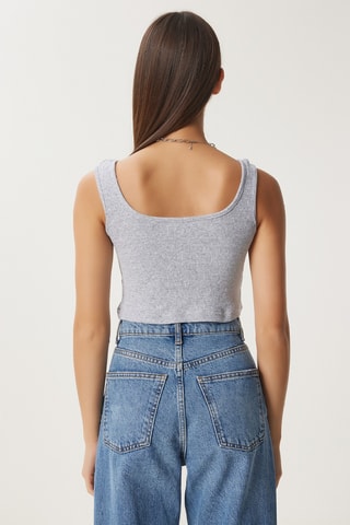 3 crop tops - Rouge et gris