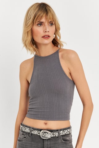 Crop top - Gris
