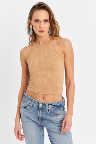 Crop top - Camel